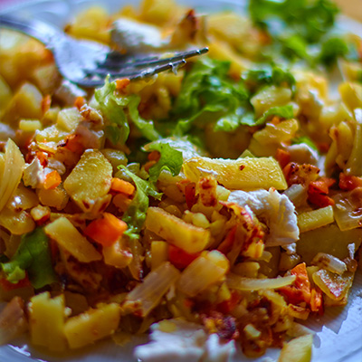 Patates aux légumes - Recette / Repas, Être Végétarien !