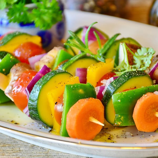Brochettes de légumes - Recette / Repas, Être Végétarien !